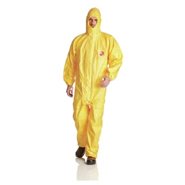 Tychem Chemikalienschutzanzug 2000C Overall, Kapuze, gelb 1 Karton = 25 Stück, Größe 2XL, PSA Kategorie 3 - Bild-Darstellung des Produktes 1