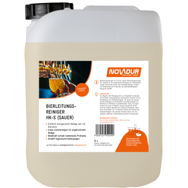 NOVADUR Bierleitungsreiniger HK-S, sauer 5 Liter - Kanister - Bild-Darstellung des Produktes 1