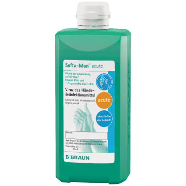 B. Braun Softa Man® acute Händedesinfektion 500 ml - Flasche - Bild-Darstellung des Produktes 1