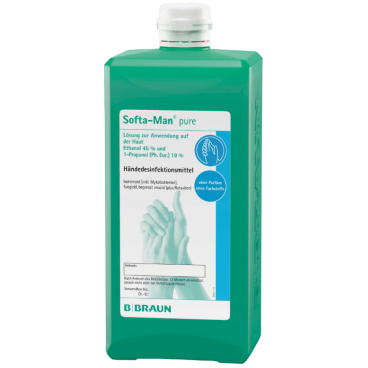 B. Braun Softa Man® pure Händedesinfektion 1000 ml - Flasche - Bild-Darstellung des Produktes 1