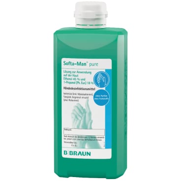 B. Braun Softa Man® pure Händedesinfektion 500 ml - Flasche - Bild-Darstellung des Produktes 1