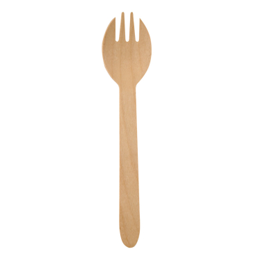NATURESTAR Einweggöffel aus Holz, 16 cm 1 Packung = 100 Stück - Bild-Darstellung des Produktes 1
