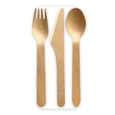 NATURESTAR Holzbesteck-Set Bio Triple, 4-teilig 1 Karton = 500 Sets - Bild-Darstellung des Produktes 1