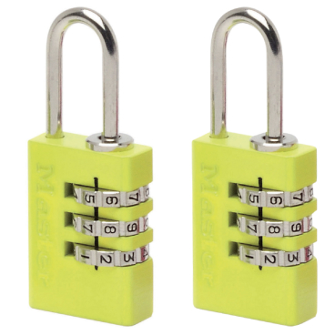 Master Lock Zahlenschloss 7620EURTCOL 1 Packung = 2 Stück, 20 mm breit, farbig sortiert - Bild-Darstellung des Produktes 1