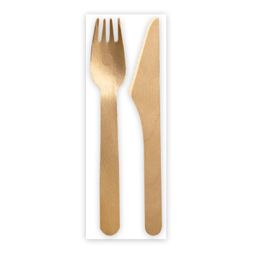 NATURESTAR Holzbesteck-Set Bio Double, 3-teilig 1 Karton = 500 Sets - Bild-Darstellung des Produktes 1