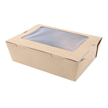 NATURESTAR Essen to go Box MENU, mit PLA-Fenster 1 Packung = 50 Stück - Bild-Darstellung des Produktes 1