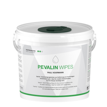 PEVALIN Wipes Reinigungstücher für die Hände, silikonfrei 1 Eimer = 150 Stück - Bild-Darstellung des Produktes 1