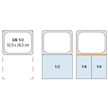 APS GN 1/4 Behälter - ECO LINE- 265 X 162 Cm Tiefe: 100 Mm Melamin Schwarz 19 Liter 84310