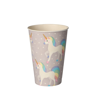 Papstar Trinkbecher 0,2 Liter, Pappe, bedruckt 1 Packung = 10 Stück, Motive "Unicorn" - Bild-Darstellung des Produktes 1