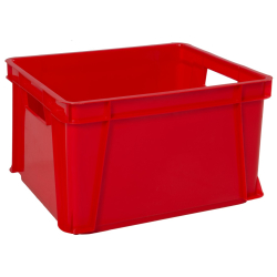 Teko-Plastic Kunstoffwerke E. Schröck GmbH Teko-Uni Stapelbox Kunststoff, Maße: L 41 x B 34,5 x H 24,5 cm, rot 150.580.44
