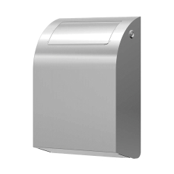 CONTI Sanitärarmaturen GmbH Abfallbehälter mit Schwingverschluss SteelTec DESIGN, 12 Liter, Müllbehälter mit selbstschließendem Schwingverschluss, Maße (B x H x T): 338 x 460 x 144 mm CONT18270710294