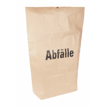 NATURESTAR Bio Müllbeutel, mit Kreuzbodenfalte, 80 Liter 1 Bündel = 25 Beutel, 85 cm x 55 cm x 20 cm, Aufdruck „Abfälle“ - Bild-Darstellung des Produktes 1