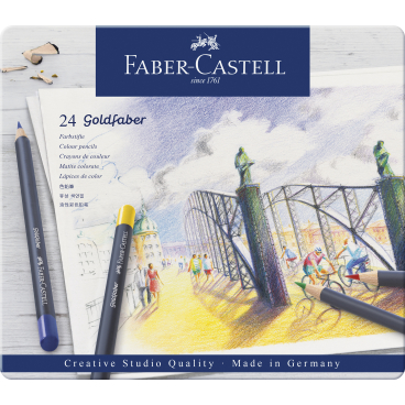 Faber-Castell Buntstifte Goldfaber 1 Packung = 24 Stifte, farbig sortiert - Bild-Darstellung des Produktes 1