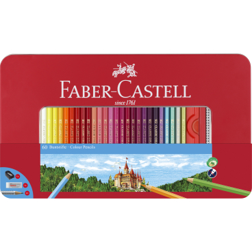 Faber-Castell Buntstifte 60er-Metallverpackung, Classic Colour 1 Packung = 60 Stifte, farbig sortiert - Bild-Darstellung des Produktes 1