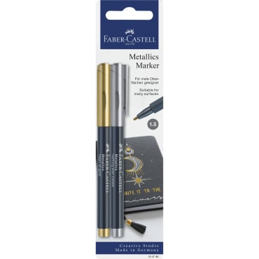 Faber-Castell Metallics Marker 1 Packung = 2 Marker, farbig sortiert - Bild-Darstellung des Produktes 1