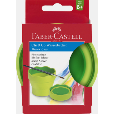 Faber-Castell Wasserbecher Clic&Go Farbe: hellgrün - Bild-Darstellung des Produktes 1