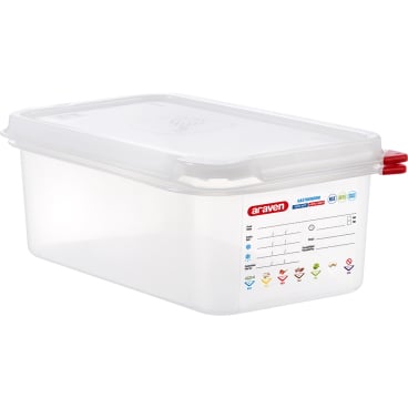 araven GN-Behälter mit Deckel, Polypropylen, GN 1/4 Volumen: 2,8 Liter - Bild-Darstellung des Produktes 1