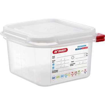 araven GN-Behälter mit Deckel, Polypropylen, GN 1/6 Volumen: 1,7 Liter - Bild-Darstellung des Produktes 1