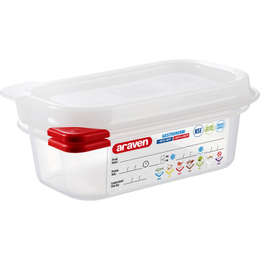 araven GN-Behälter mit Deckel, Polypropylen, GN 1/9 Volumen: 600 ml - Bild-Darstellung des Produktes 1