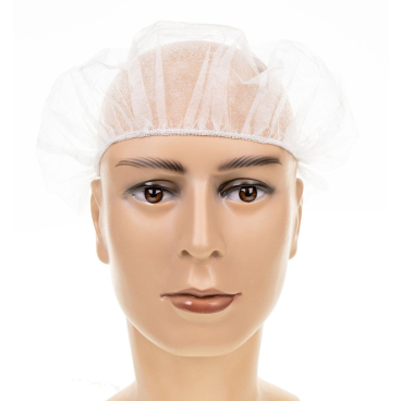 Haube aus PP-Vlies, latexfrei, weiß 1 Beutel = 100 Stück, Ø 49 cm - Bild-Darstellung des Produktes 1