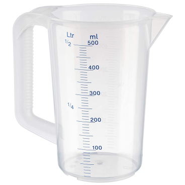APS Messbecher, transparent, geschlossener Griff Maße (Ø x H): 9 x 14 cm, 0,5 Liter - Bild-Darstellung des Produktes 1
