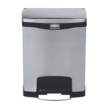 Rubbermaid Tretmülleimer Slim Jim® Step-On, Edelstahl, 30 Liter Farbe: schwarz mit dualem Inneneimer - Bild-Darstellung des Produktes 1