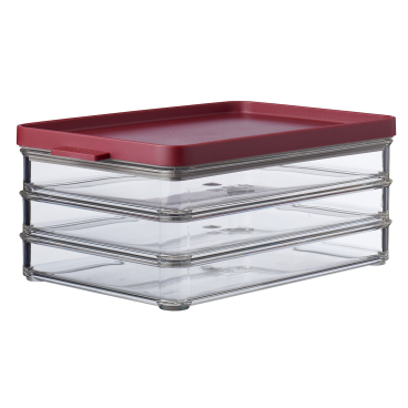 Mepal Aufschnittbox omnia, 3 Schichten Farbe: bordeaux, Nordic berry - Bild-Darstellung des Produktes 1