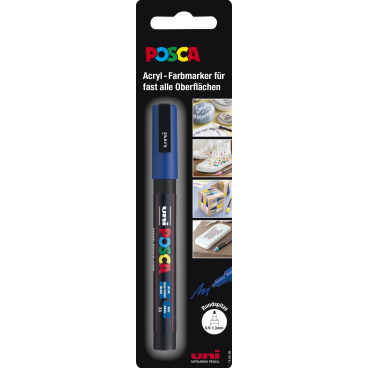 Faber-Castell Acrylmarker UNI POSCA PC-3M BK, fein Farbe: blau - Bild-Darstellung des Produktes 1