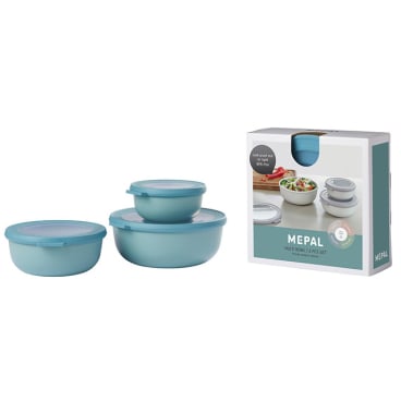 Mepal Frischhaltedose Set cirqula rund, 3-teilig, flach Farbe: grün, Nordic green - Bild-Darstellung des Produktes 1