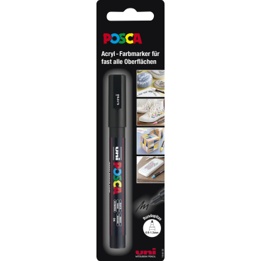 Faber-Castell Acrylmarker UNI POSCA PC-3M BK, fein Farbe: schwarz - Bild-Darstellung des Produktes 1