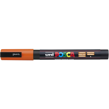 Faber-Castell Acrylmarker UNI POSCA PC-3M, fein 1 Packung = 6 Stück, Farbe: orange - Bild-Darstellung des Produktes 1