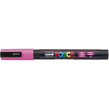 Faber-Castell Acrylmarker UNI POSCA PC-3M, fein 1 Packung = 6 Stück, Farbe: pink - Bild-Darstellung des Produktes 1