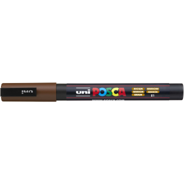 Faber-Castell Acrylmarker UNI POSCA PC-3M, fein 1 Packung = 6 Stück, Farbe: braun - Bild-Darstellung des Produktes 1