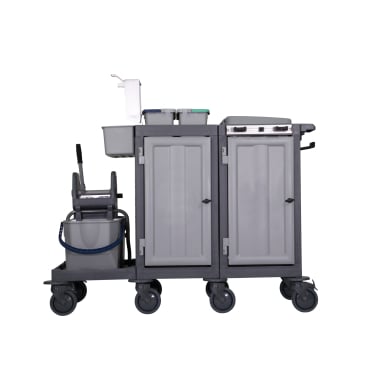 SPRINTUS Servicewagen VariX-Press, verschließbar Maße (L x B x H): 118 x 65 x 161 cm - Bild-Darstellung des Produktes 1