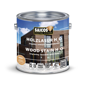 SAICOS Holzlasur außen H2O, schwedenrot 10 Liter - Eimer - Bild-Darstellung des Produktes 1