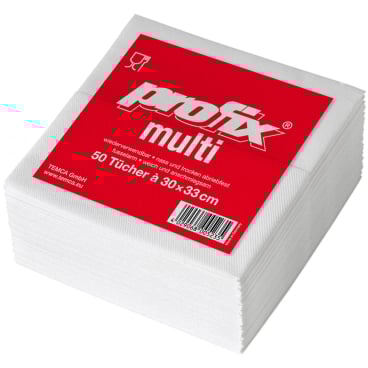 profix® multi Wischtuch, 30 x 33 cm, hochweiß 1 Karton = 12 Pakete à 50 Tücher = 600 Tücher - Bild-Darstellung des Produktes 1