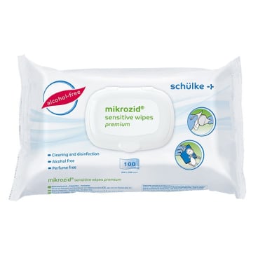 Schülke mikrozid® sensitive wipes Desinfektionstücher 1 Packung = 100 Tücher, premium - Bild-Darstellung des Produktes 1