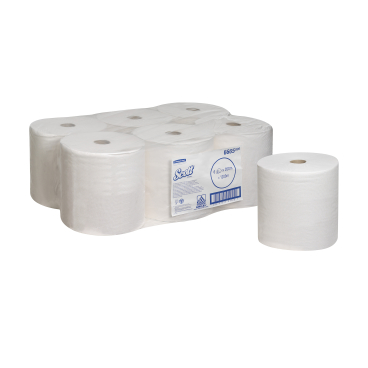 SCOTT® Performance Rollenhandtücher, weiß, 1-lagig 1 Paket = 6 Rollen à 200 m - Bild-Darstellung des Produktes 1