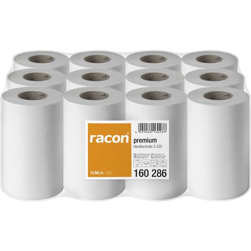 racon® premium Handtuchrollen 20,3 cm x 34 cm, 2-lagig, hochweiß