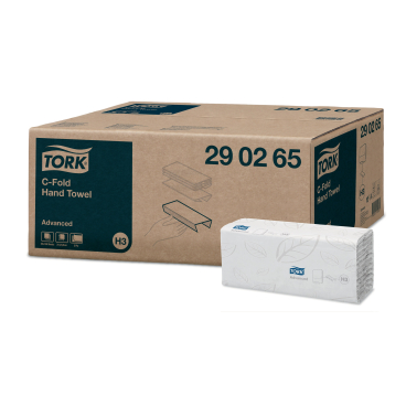 Tork Lagenfalz Handtuchpapier H3 Advanced, 2-lagig 1 Paket = 20 Bündel x 128 = 2560 Tücher - Bild-Darstellung des Produktes 1