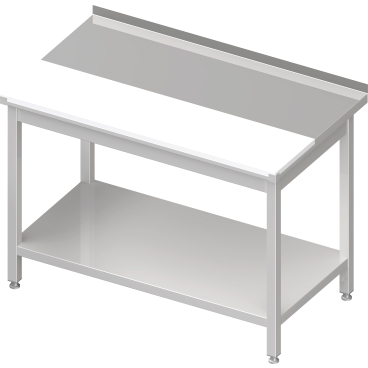 Stalgast Arbeitstisch, Tiefe 700 mm, mit Grundboden, Edelstahl Maße (B x T x H): 1100 x 700 x 850 mm, verschweißt - Bild-Darstellung des Produktes 1