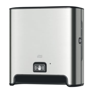 Tork Sensor-Papierspender Matic, H1 kompatibel, Länge einstellbar Edelstahl gebürstet, Maße (H x B x T): 37,3 x 34,5 x 20,4 cm - Bild-Darstellung des Produktes 1
