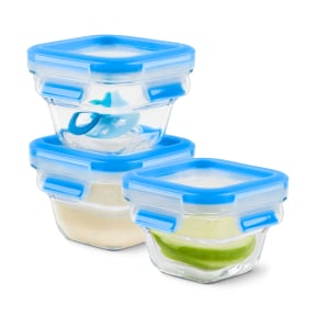 EMSA Clip & Close Frischhaltedose Glas, Baby-Set, 3 x 180 ml 3 x 180 ml