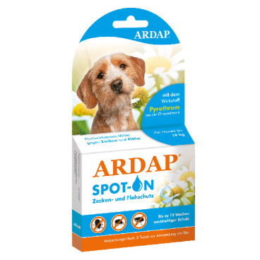 ARDAP Spot-On Zecken- und Flohschutz für Hunde 1 Set = 3 x 1,0 ml, unter 10 kg - Bild-Darstellung des Produktes 1