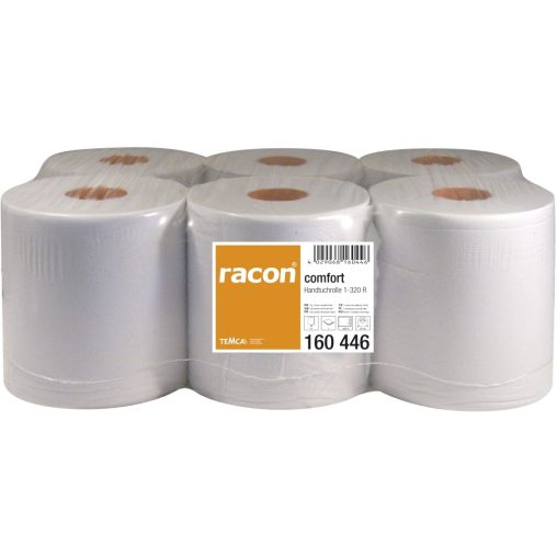 racon® comfort Handtuchrollen, 20 cm x 320 m, 1-lagig, weiß