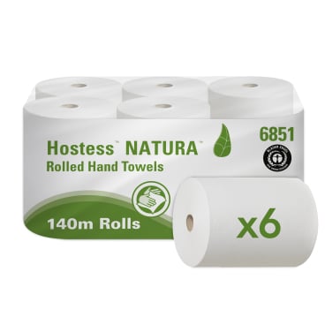 HOSTESS* Natura Rollenhandtücher 1 Paket = 6 Rollen à 140 m - Bild-Darstellung des Produktes 1
