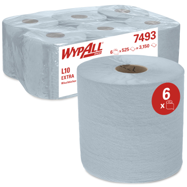 WYPALL® L10 Extra Wischtücher 7493 Roll Control 1 Paket = 6 Rollen à 525 Blatt - Bild-Darstellung des Produktes 1