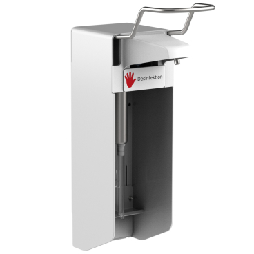 Desinfektionsspender UNI-PRO 05 W, Edelstahlpumpe, 500 ml Aluminium-Gehäuse, weiß beschichtet, nicht abschließbar - Bild-Darstellung des Produktes 1