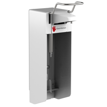 Desinfektionsspender UNI-PRO 10 W, Edelstahlpumpe, 1000 ml Aluminium-Gehäuse, weiß beschichtet - Bild-Darstellung des Produktes 1