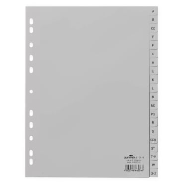 DURABLE Ordnerregister, grau A4 hoch, A - Z, 20-teilig - Bild-Darstellung des Produktes 1